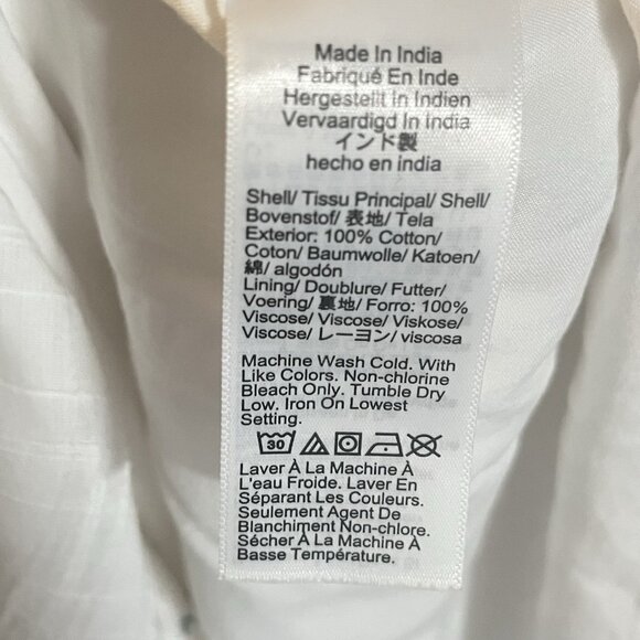 J.Crew CA633 Clio Dress in Textured Gauze Maxi Dress Smocked Sz M Beachy Resort - Picture 6 of 7